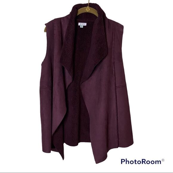 Susina Suede Sherpa Vest   - Picture 1 of 2